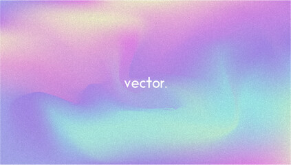 Noise Gradient Background. Abstract Grainy Bg In Pink, Purple And Blue Colors. Iridescent Hologram. Pearlescent Holographic Texture With Rainbow Foil. Aesthetic Silver Glow On Mesh Paper