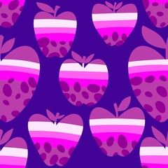 Summer fruit seamless apples pattern for wrapping paper and fabrics and linens and kids clothes print