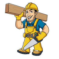 Build Master Bob Cartoon Mascot