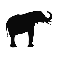 Obraz premium Majestic Elephant Silhouette Perfect for African Safari Wildlife and Nature Designs