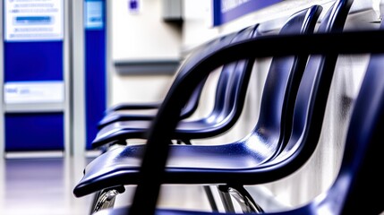 Waiting Room with Informational Poster About Cancer Screening