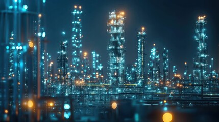 Fototapeta premium A futuristic carbon-credit trading system visualized in a high-tech setting --ar 16:9 --v 6.1 Job ID: eca6301d-dc06-4f44-bade-e2161e078a23