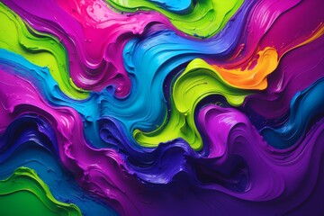 Fototapeta premium Vibrant abstract swirl of colors creating a lively artistic expression Generative AI