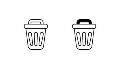 Trash icon design with white background stock illustration