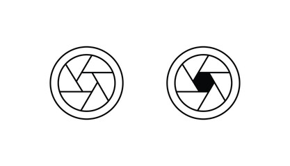 Lens icon design with white background stock illustration