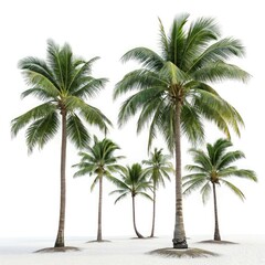 palm tree on the white background