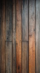 Fototapeta premium Close-up view of weathered wooden planks arranged vertically