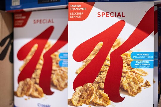 Kellogg s Special K Cereal in White Box Display - FRANKFURT, GERMANY - MARCH 21, 2025