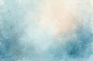 Fototapeta premium Abstract painting background in blue, teal, pastel colors. Textured blank design with grunge details, artistic look. Painted brushstrokes create design elements for web, print projects.