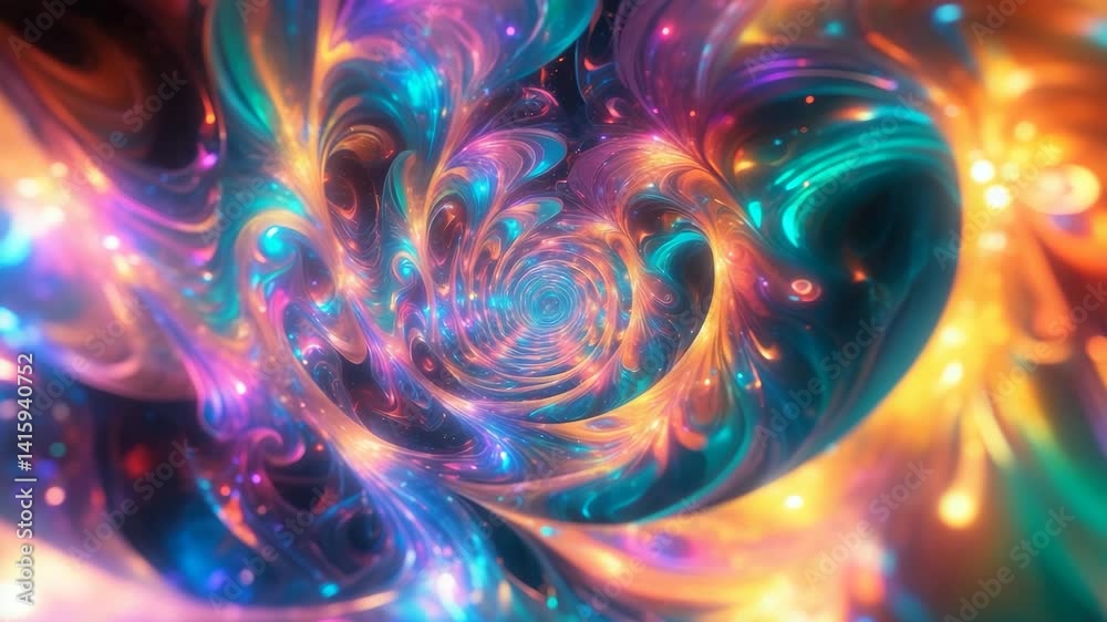 Poster vivid abstract colorful blurred fractal background