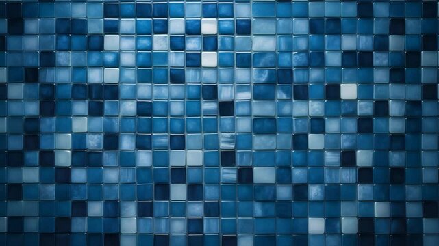 Tiny azure mosaic tiles. Patterns and backdrops.