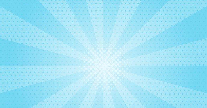 ドットがかわいい、放射背景イラスト ( サンバースト　フレーム　チラシ　セール　アメコミ )