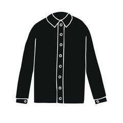 Vector hand drawn sketch doodle shirt isolated on white background