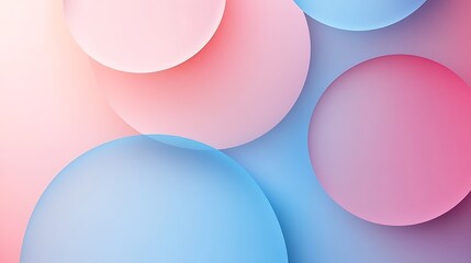Obraz premium Pastel Geometric Abstract Background, Abstract geometric background with overlapping pastel pink and blue rectangles