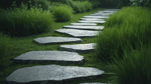 Garden stone pathway