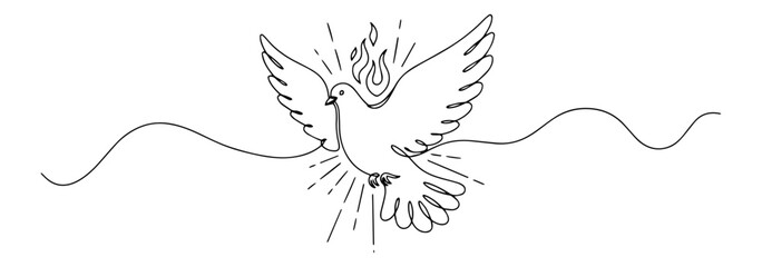 christian pentecost symbol vector