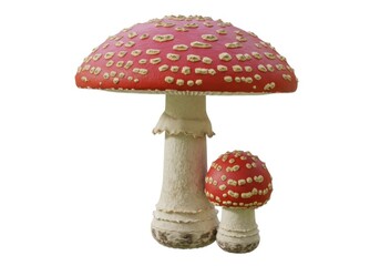 Obraz premium Fly agaric mushroom stock photo isolated on white background