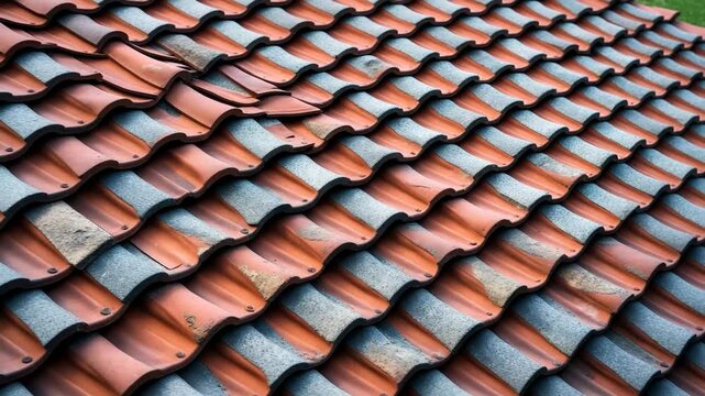 Viewpoint on antique roof tiles
