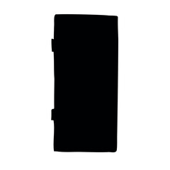 Vector hand drawn door silhouette isolated on white background