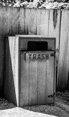 trash can in the street