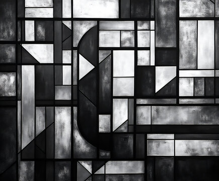 constructivist overlapping planes black and white