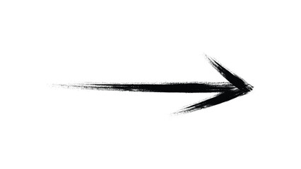 hand-drawn arrow marker isolated PNG transparent—hand-drawn brush stroke arrows on transparent background.