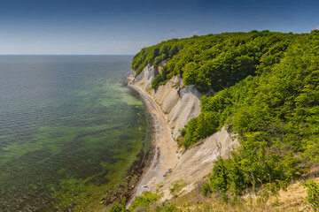 The Jasmund National Park, nature reserve on the Jasmund peninsula in the northeast of Rugen island...