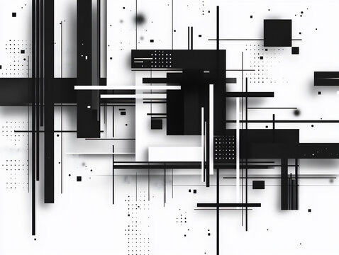 de stijl typographic layout black and white functional