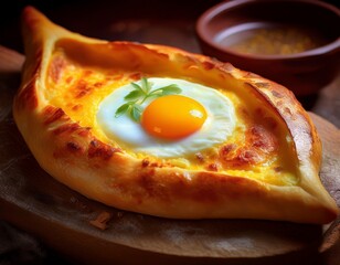 Khachapuri – Georgisches Käsebrot mit Ei