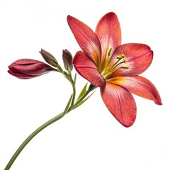 orange lily isolated on white