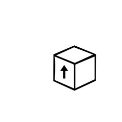 vector illustration of elements with package symbols	
