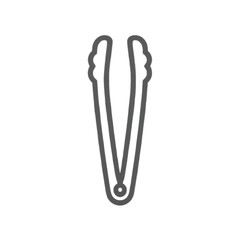 Tongs for BBQ grilling in minimalist design  