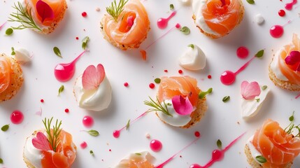 Elegant Salmon Canapés with Cream Cheese