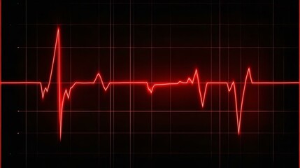 Cardiogram cardiograph oscilloscope screen red illustration background. Line technology chart wave science illustration background.