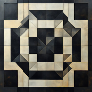 geometric transformations constructivist black and white