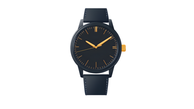 Elegant Minimalist Watch with Black Face and Gold Accents Perfect for Fashion and Timekeeping