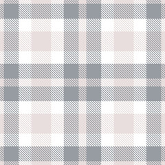 Traditional Warm light grey & Rustic cool grey Seamless Tartan Fabric Design