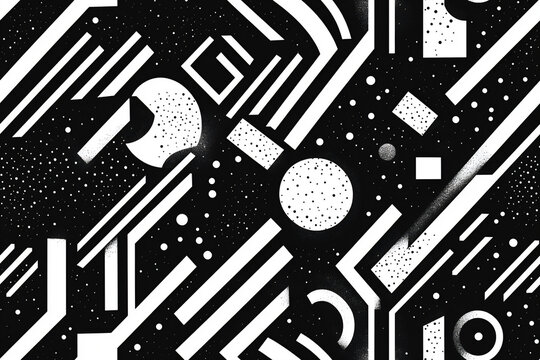linear movement black and white geometry