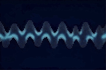 Abstract Sound Wave Pattern on Dark Background

