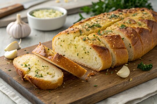Baked garlic butter bread