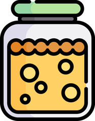 jar illustration on a white background    