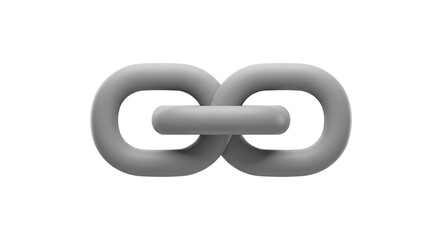 Link Chain Connection Concept on Isolated White Background