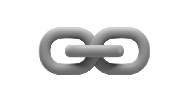 Link Chain Connection Concept on Isolated White Background
