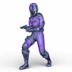 サイバー戦士　3DCGレンダリング