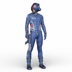 サイバー戦士　3DCGレンダリング