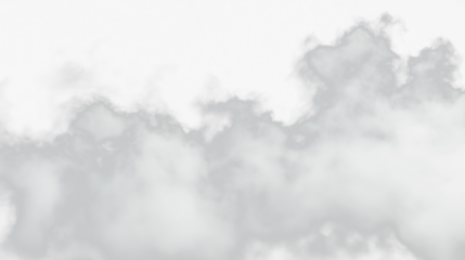 White fog or smoke texture overlay on transparent background, dense misty atmosphere effect for visual design, cinematic scenes, or spooky environment backgrounds