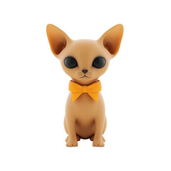 Obraz premium Adorable cat figurine home decor digital art cute environment. Isolated on transparent background, png.