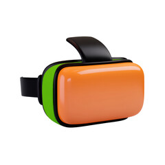 Virtual reality experience home studio tech gadget indoor close-up. Isolated on transparent background, png.