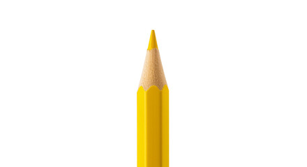 Close-up of a sharpened yellow pencil against a black background.
