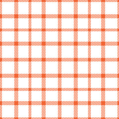 Rich deep orange Tartan patterns fabric texture. Traditional Dusky white Seamless Tartan